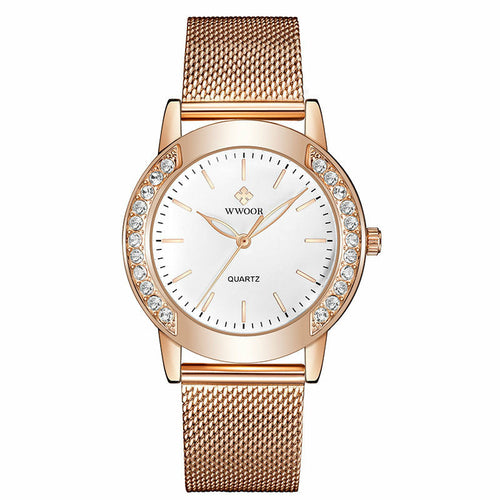 Montre à quartz en maille et bracelet en maille