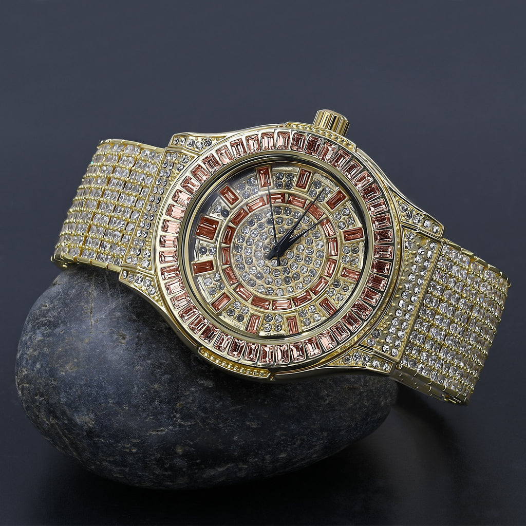 GALLANT steel watch with cubic zirconia |