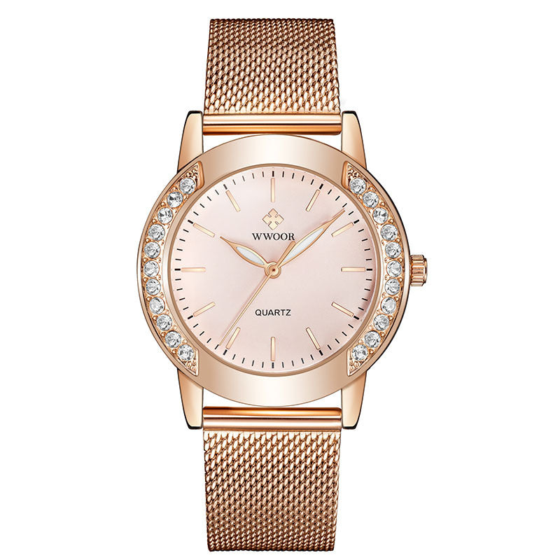 Montre à quartz en maille et bracelet en maille