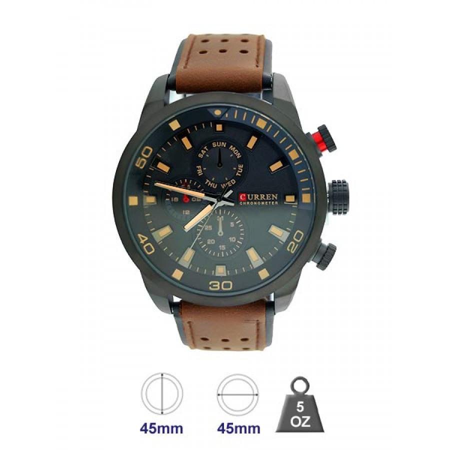 Montre Curren pour homme avec bracelet en cuir
