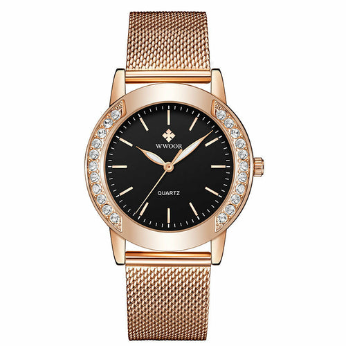 Montre à quartz en maille et bracelet en maille