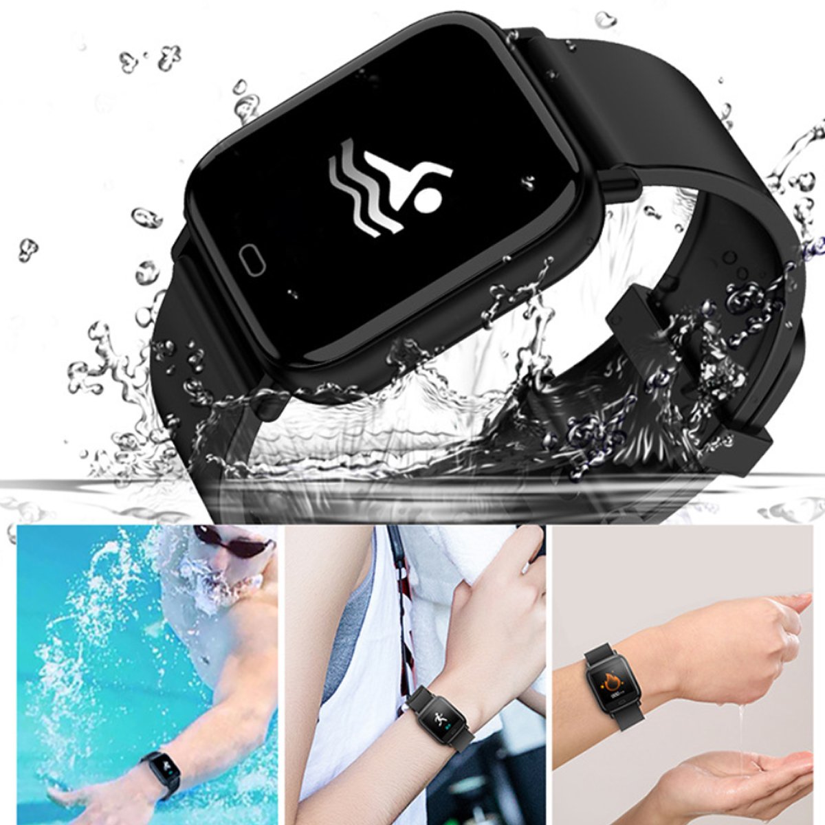 Montre connectée multifonction Smart Fit, moniteur et tracker