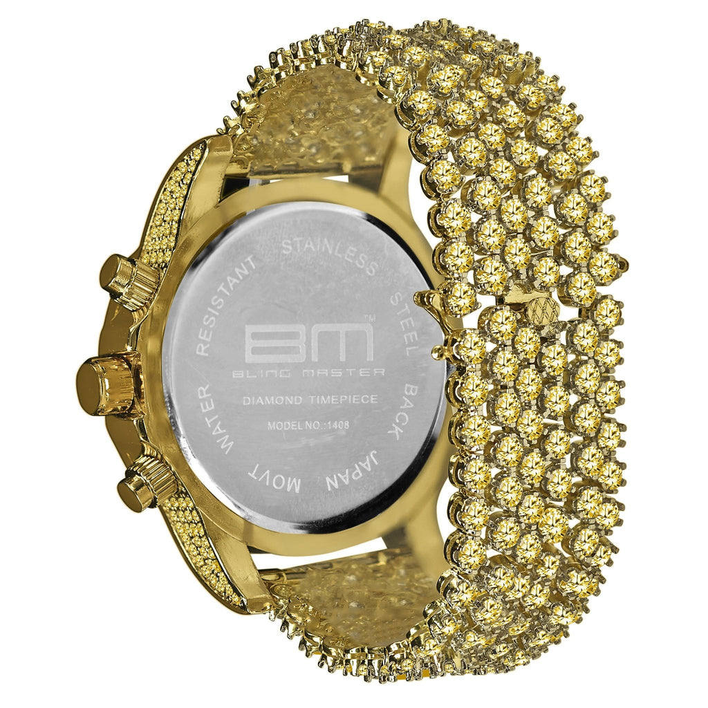 RELOJ DE CZ MARRÓN CON HIELO