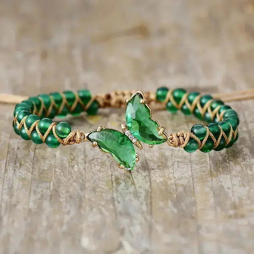 Bracelet papillon en cristal
