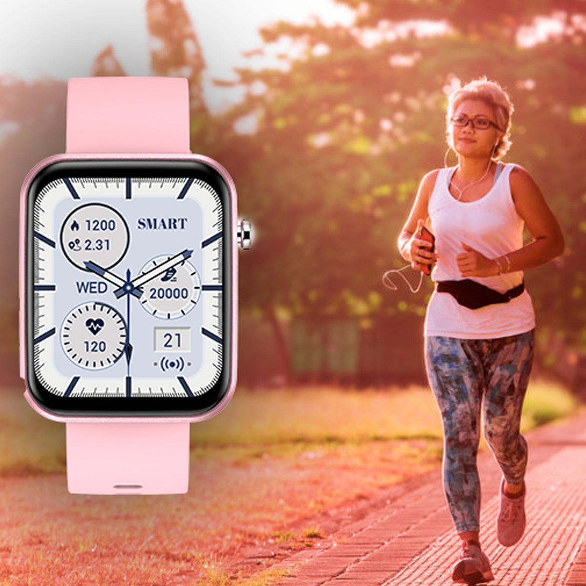 Montre connectée avancée avec trois bracelets et suivi d'activité et de bien-être