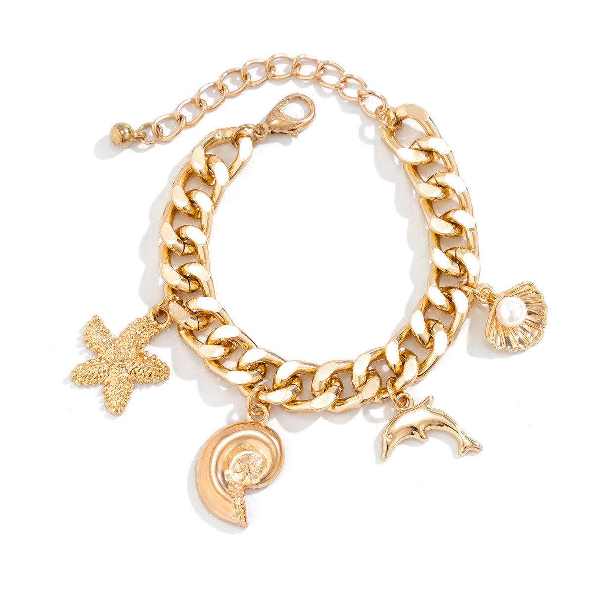 Creative Boho Conch Dolphin Starfish Pendant Choker Necklace Bracelets