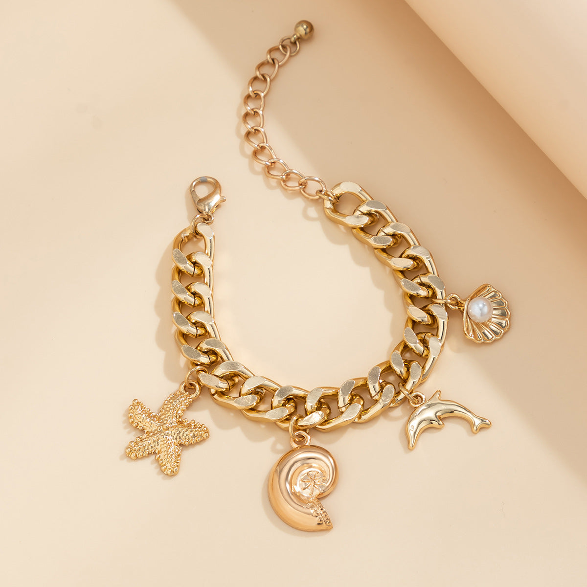 Creative Boho Conch Dolphin Starfish Pendant Choker Necklace Bracelets