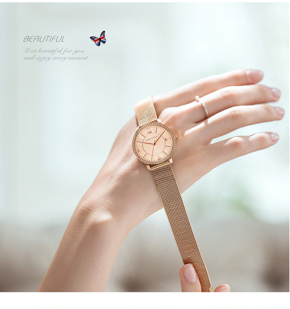 Montres pour femmes en diamant, quartz japonais