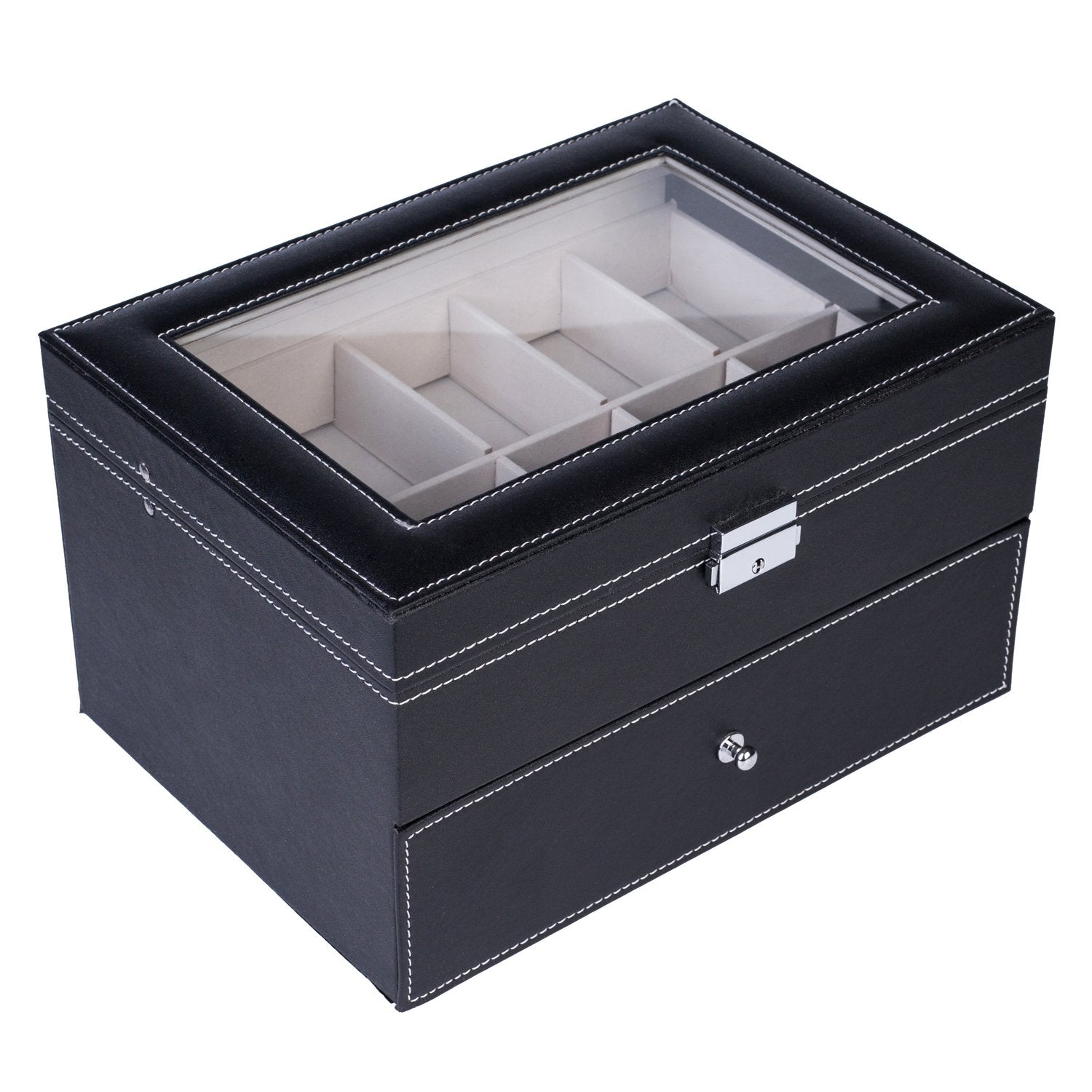 Coffret de collection de montres à 20 compartiments, présentoir en cuir