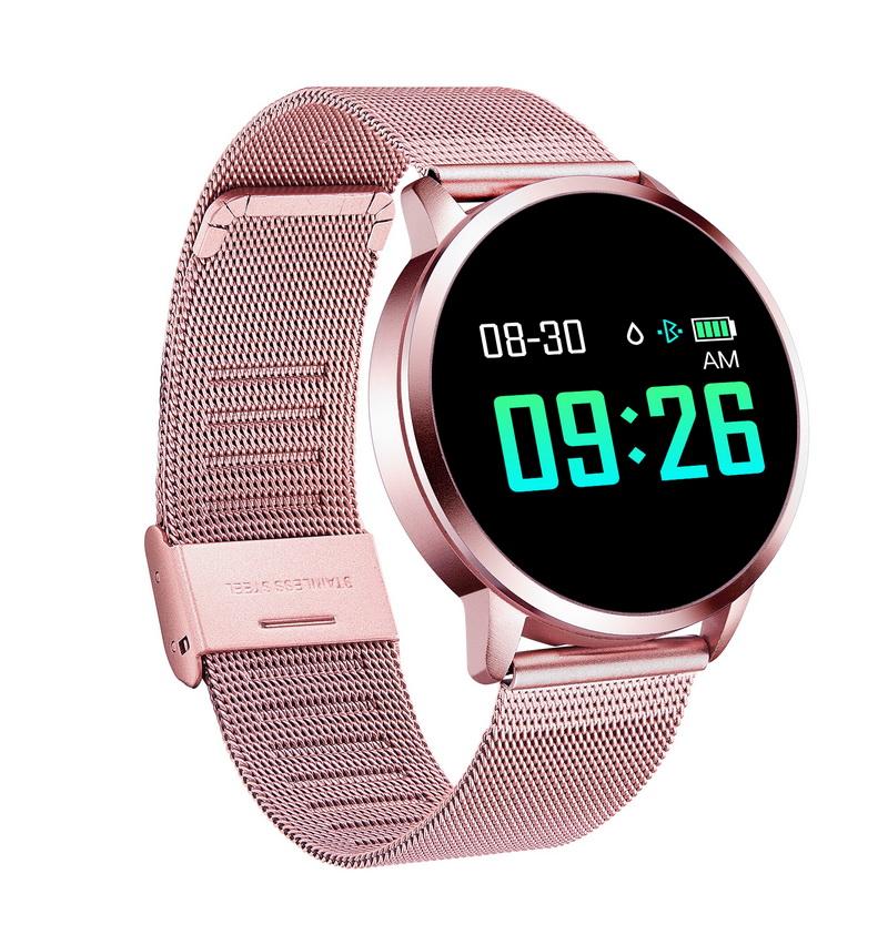 Montre connectée Q8 OLED Bluetooth en acier inoxydable, étanche et portable