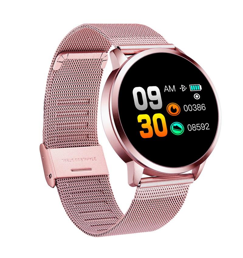 Montre connectée Q8 OLED Bluetooth en acier inoxydable, étanche et portable