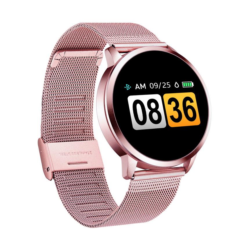 Montre connectée Q8 OLED Bluetooth en acier inoxydable, étanche et portable