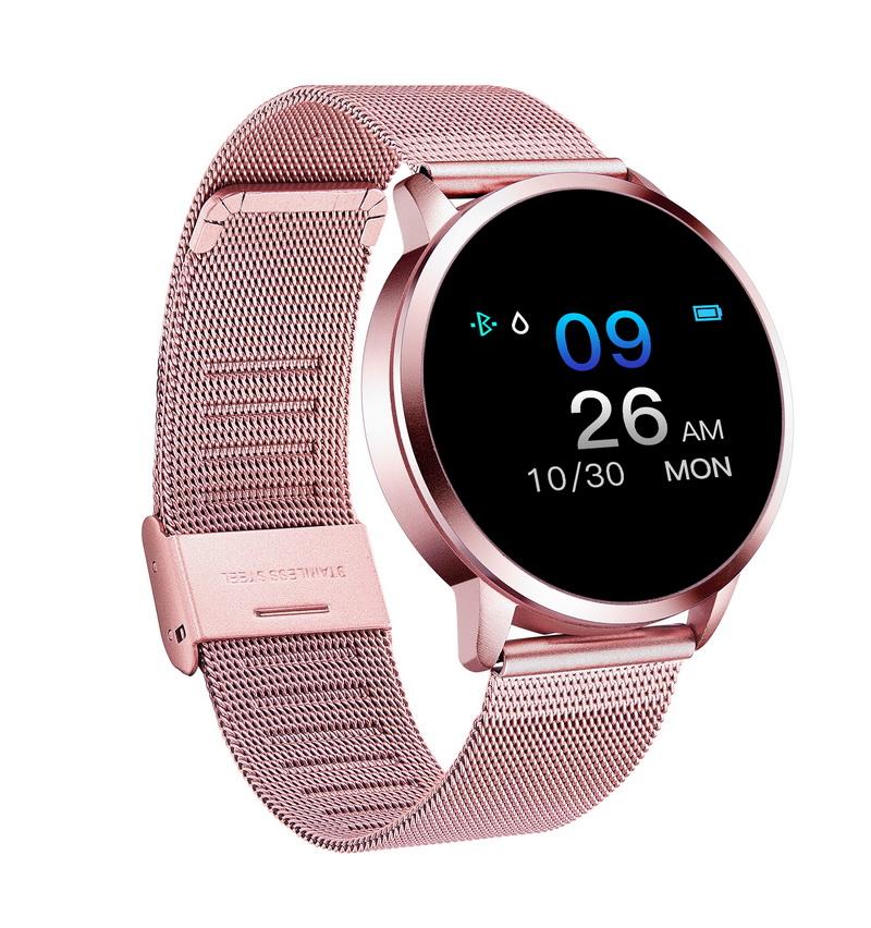 Montre connectée Q8 OLED Bluetooth en acier inoxydable, étanche et portable