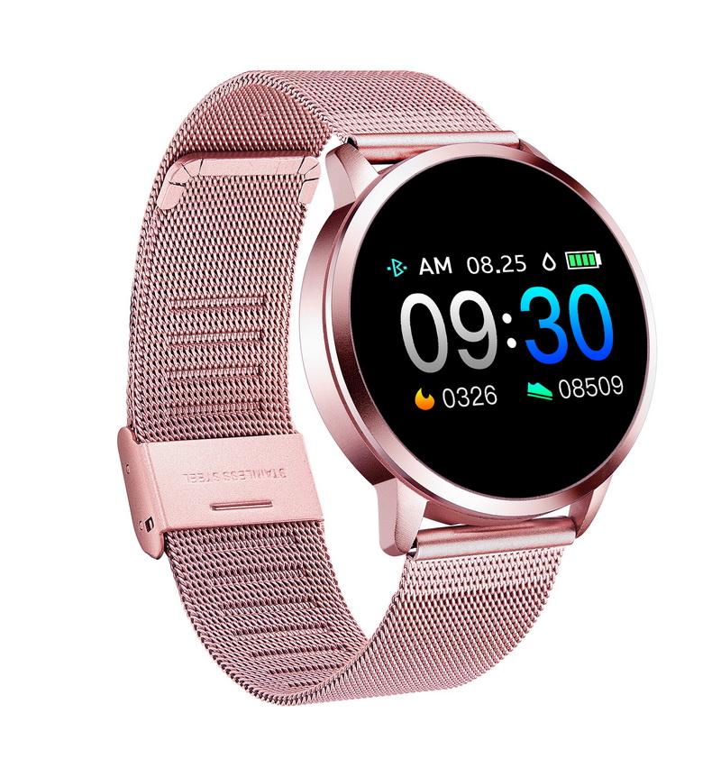 Montre connectée Q8 OLED Bluetooth en acier inoxydable, étanche et portable