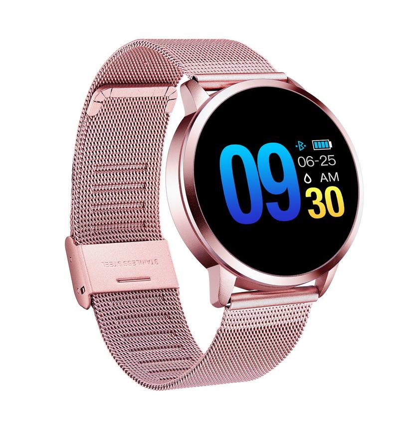 Montre connectée Q8 OLED Bluetooth en acier inoxydable, étanche et portable